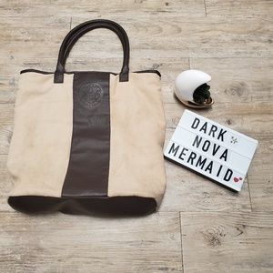 Vince Camuto Brown & tan shoulder tote bag